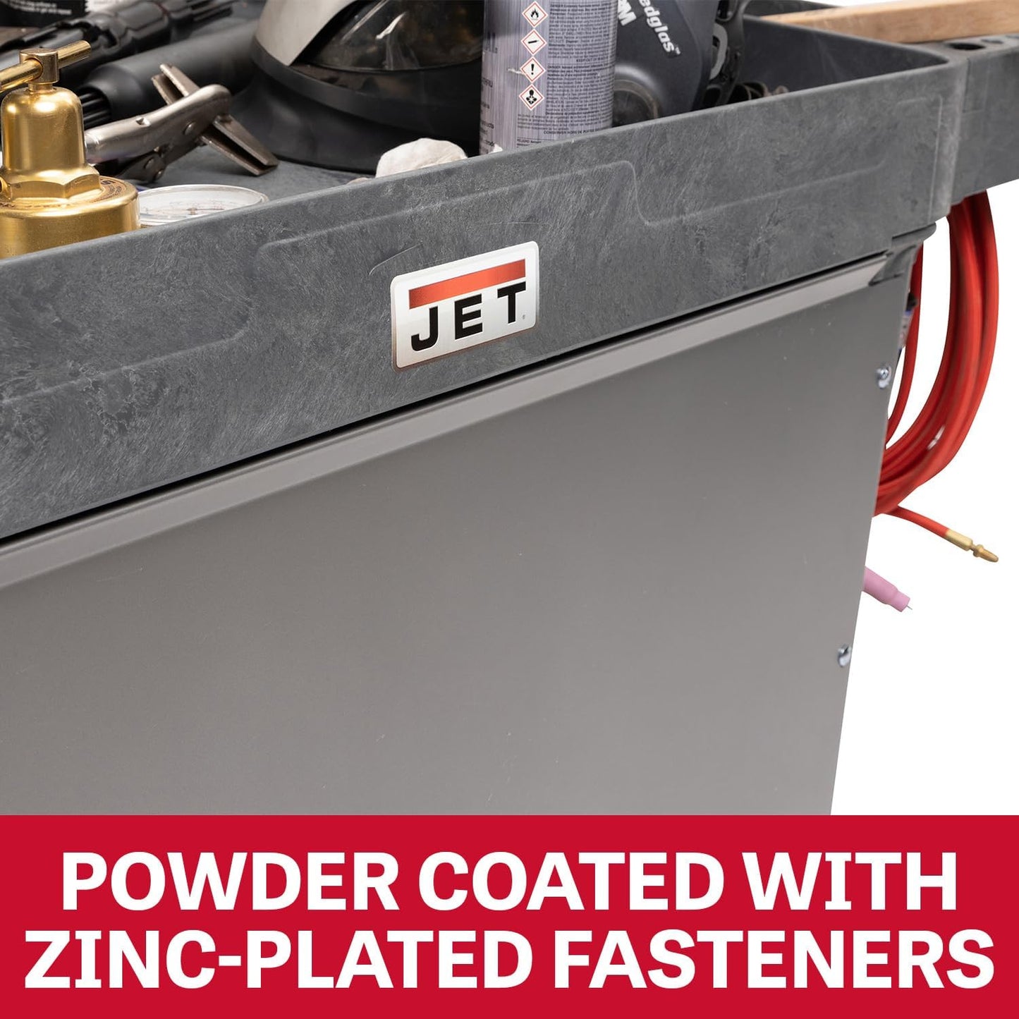 JET PUC-3725 Resin Utility Cart with JT1-126 Load-N-Lock Security System