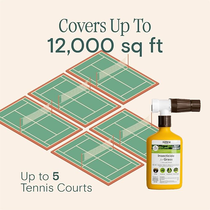 Organic Insecticide for Lawns, Trees & Shrubs – 16oz Ready-to-Spray – Lawn Insect Killer for Grubs, Armyworms & Beetles – Gentle on Grass, People & Pets – Outdoor Bug Spray for Lawn Yard Pest Control