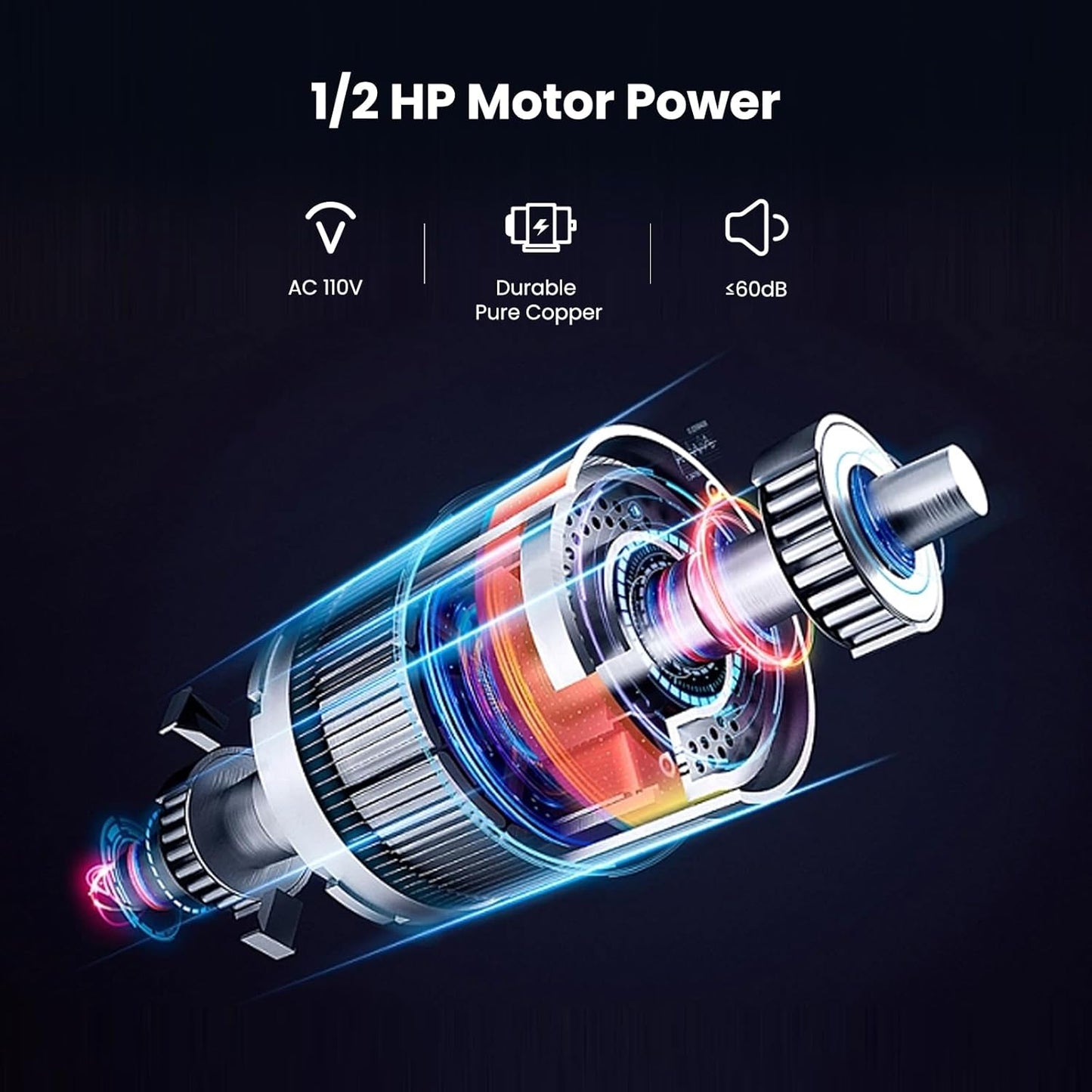 Pond Aerator, 4.7 CFM for Pond and Lakes About 1-2 Acres, 1/2 HP Compressor + 100 Feet Air Hose + 1 Diffuser + Timer, Aeration Pumps Kit for Deep Water Oxygen Circulation