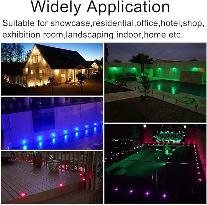 Smart LED Deck Light Kits - 30 Pack of 1.77" Low Voltage Recessed RGBW Deck Lights IP67 Waterproof for Outdoor Landscape Lighting on Steps, Floors & Pathways, Compatible with Alexa & Google Assistant