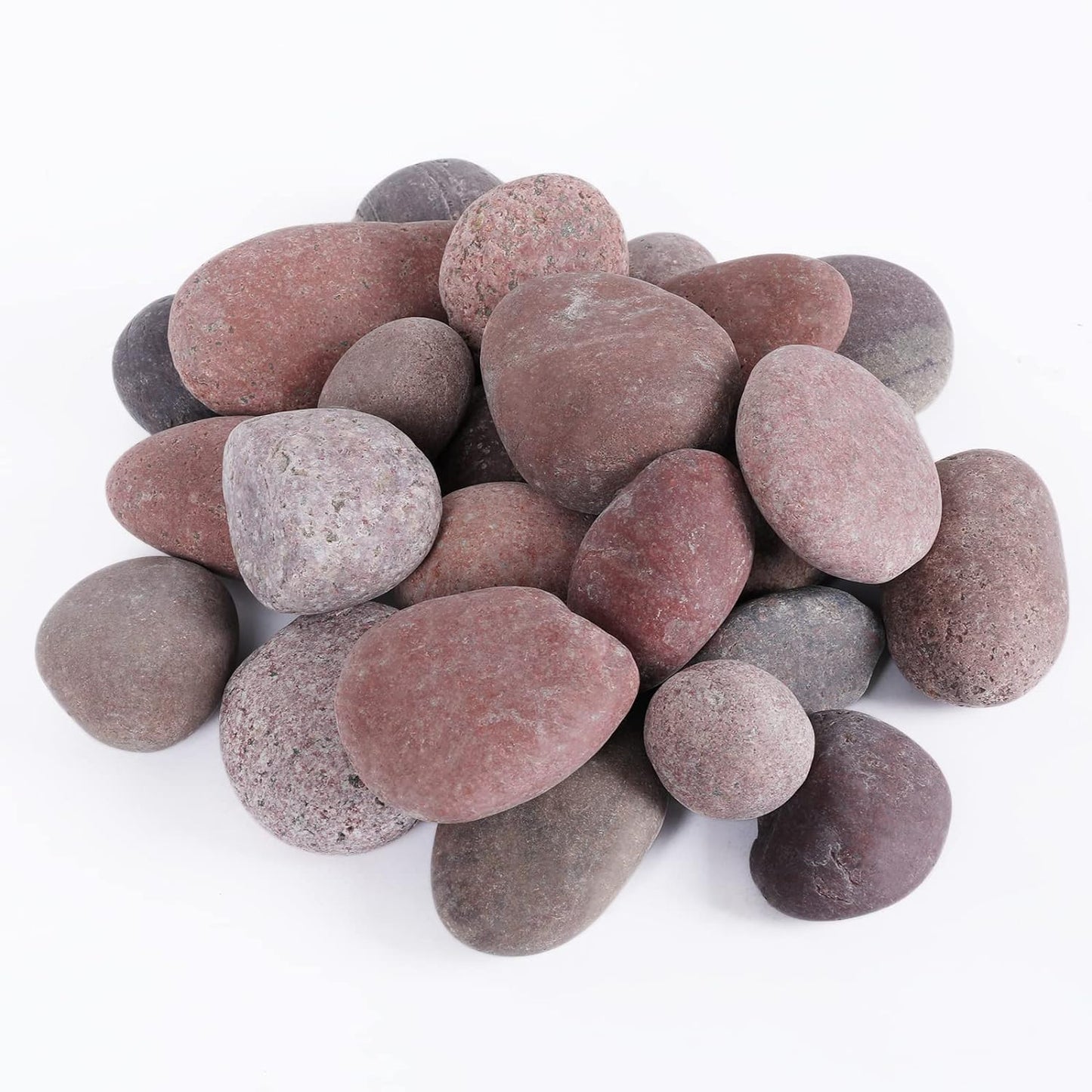 11lbs Smooth River Rocks, 1-2 Inch Hand-Picked Premium Pebbles for Garden and Landscape Design, Kindness Stones for Painting,DIY Arts, Red
