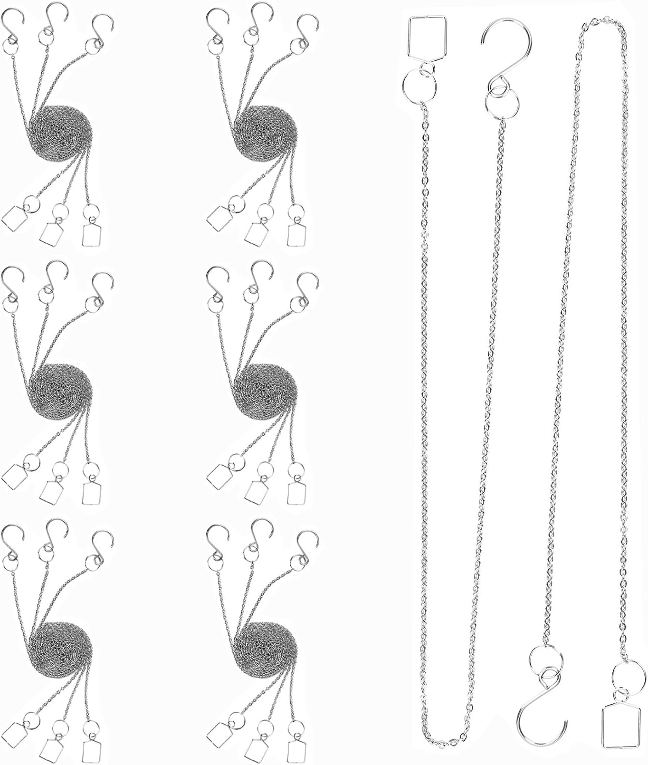 MerryNine 20pcs Sun Shine Catcher Chains for Pendant Prisms, 18.11 inch Prismatic Ball Suspension Chain with Hook for Crystal Prism Decoration DIY Crystal Decoration