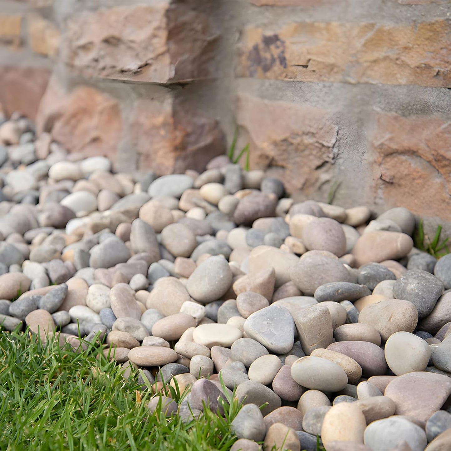 River Rocks for Landscaping, 40lbs Aquarium Rocks, 2-3 Inch Colorful Pebbles for Indoor Plants, Natural Stones for Garden Paving Plant Rocks Crafting Walkways