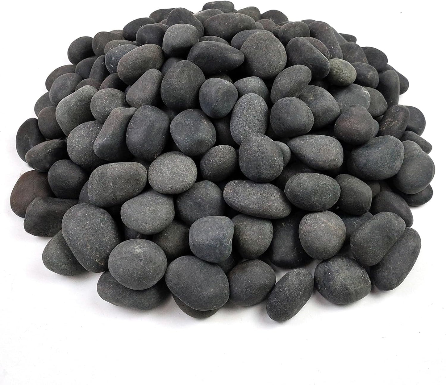 40 lbs Black Stones for Landscaping, 1-2 Inch Small Pebbles Natural Decorative Black River Rocks for Plants Aquarium Outdoor Garden Walkways Paving and Yards