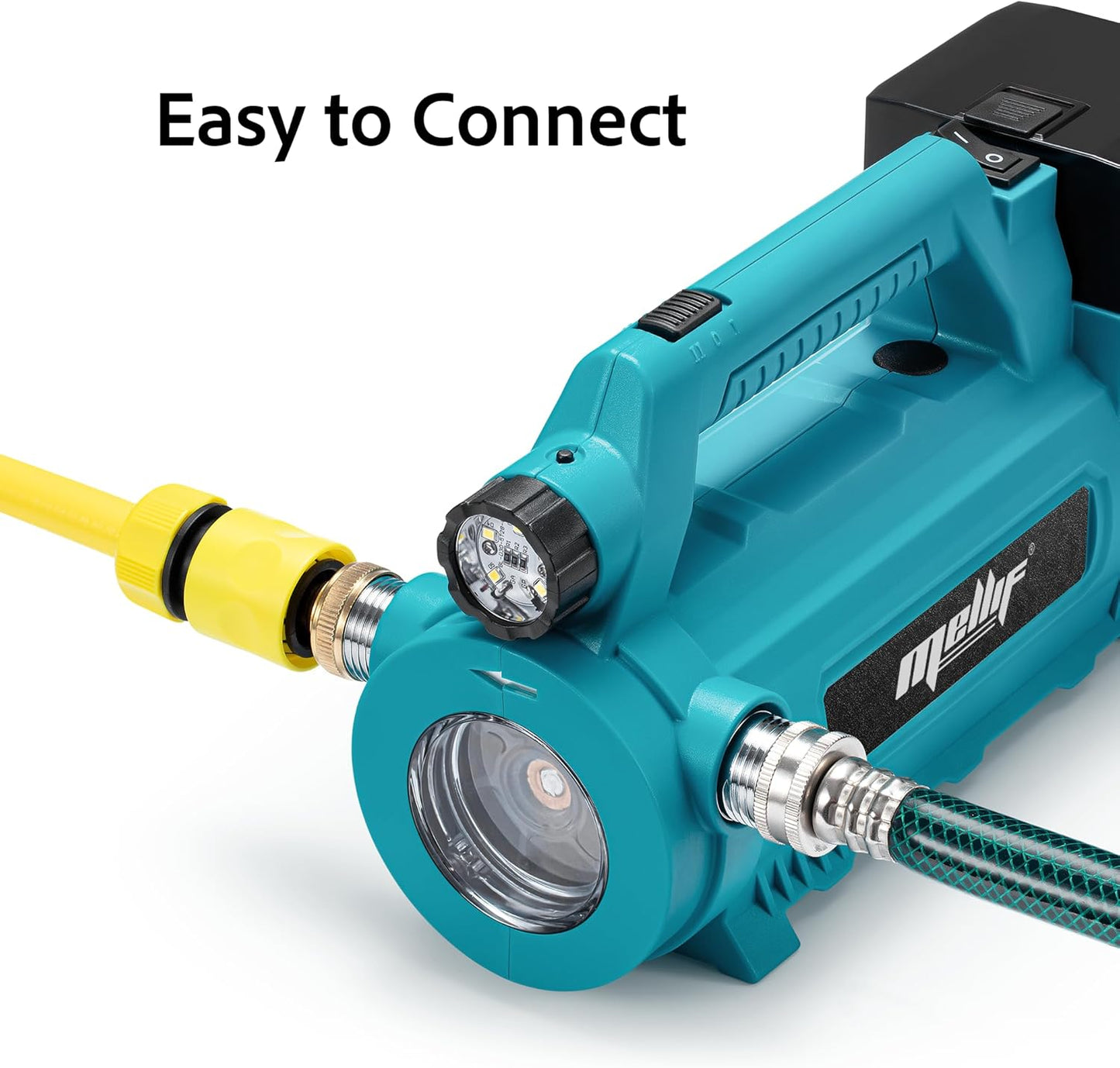 Mellif Cordless Transfer Pump Compatible with Makita 18V Battery (Tool Only), Portable Self-priming, Electric Utility Water Pump for Garden, Hot Tub, Tank, Pool, Ponds, Aquariums