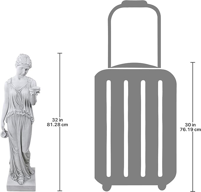 Design Toscano KY71304 Hebe of Youth Garden Statue, Large, Antique Stone