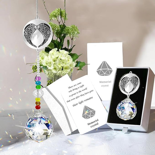 Memorial Gifts Crystal Suncatcher,Unique Sympathy Gifts for Loss of Loved One,Rainbow Maker Bereavement Gifts Box for Loss of Father Mom Dad Son Daughter Husband Brother Grandmother (Brother)