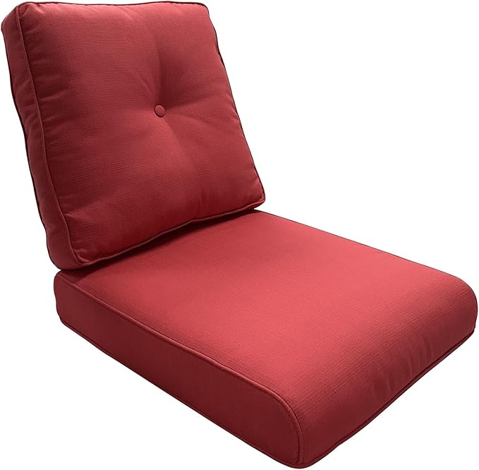 HUMMUH Outdoor Swivel Rocker Wicker Patio Chairs Set of 2, Rattan Rocking Chair Furniture Set(Grey,Red)