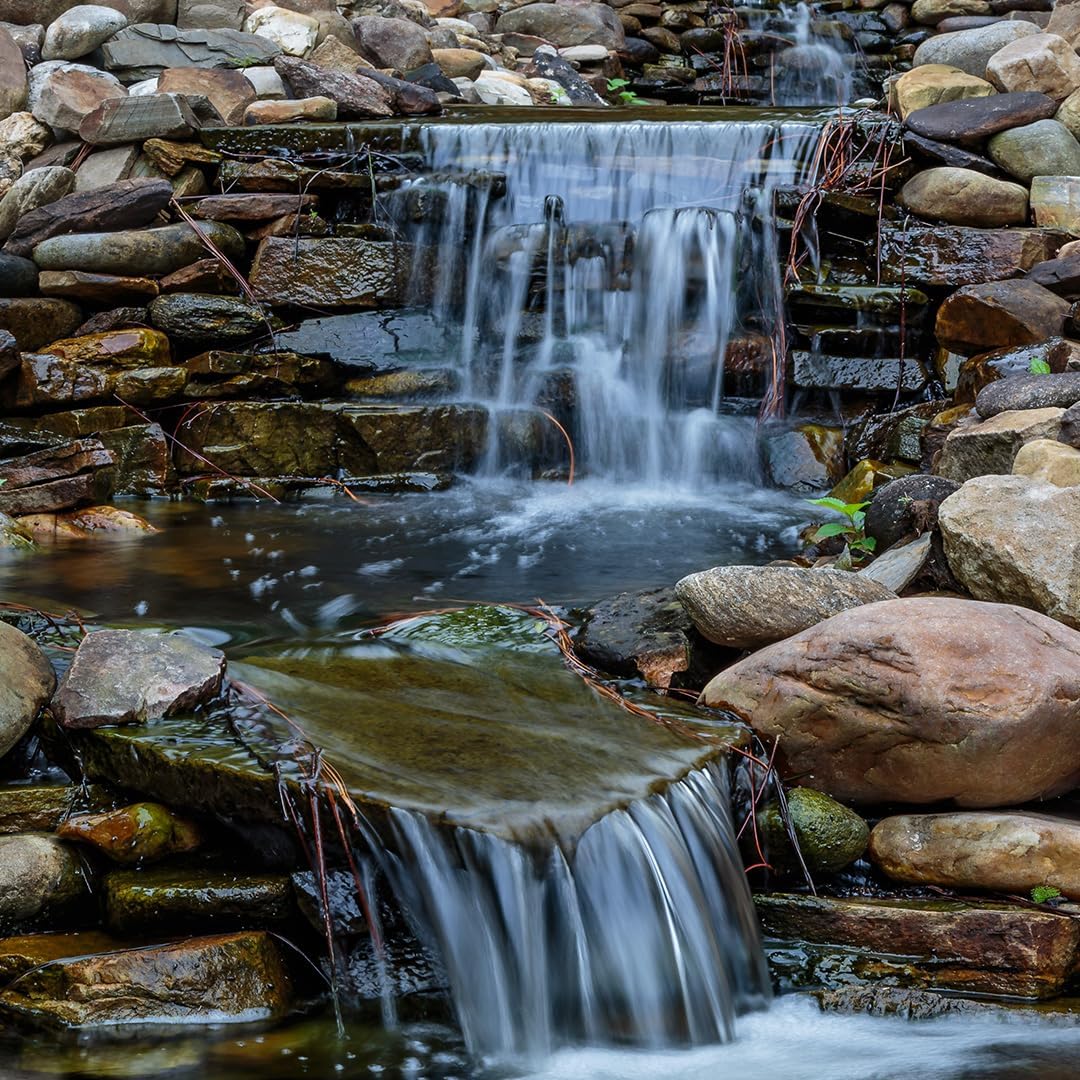 HALF OFF PONDS Pond Free Cascade 4100 Waterfall Kit with MatrixBlox, 15' x 25' PVC Liner and 4,100 GPH Pump - PVCPMDPB0