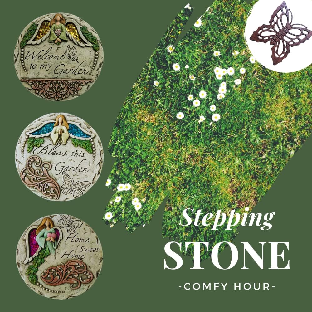 Comfy Hour Rustic Style Collection Cast Iron Garden Stepping Stone - Heart