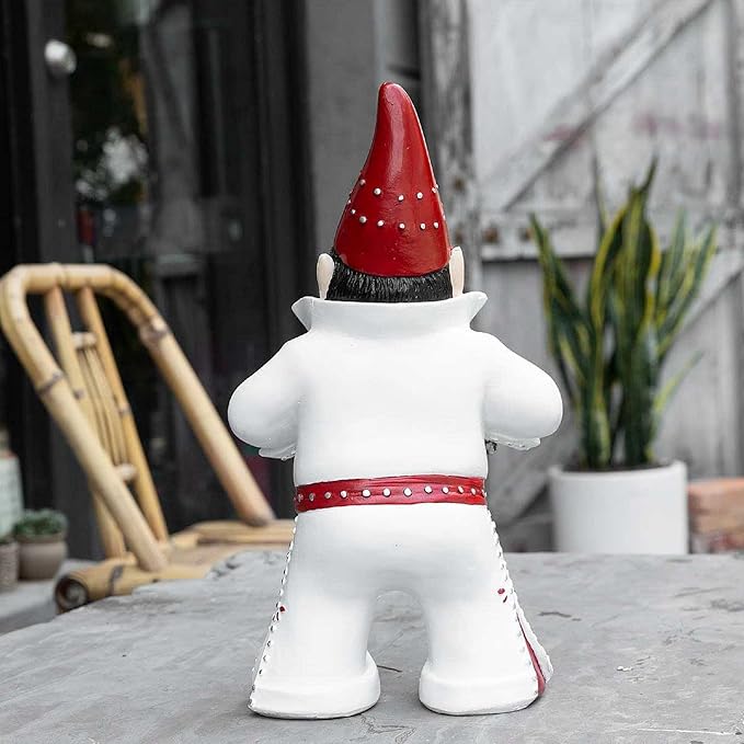 Large Singer Gnome Garden Statue Outdoor Resin Dwarf Figurine Decor Home Decoration Funny Sculpture for Patio Poch Yard Backyard Ornament Housewaiming Unique Gift