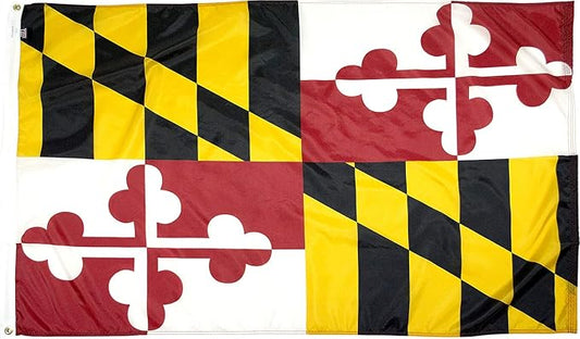 FlagSource Maryland Nylon State Flag, Made in USA, 4x6'