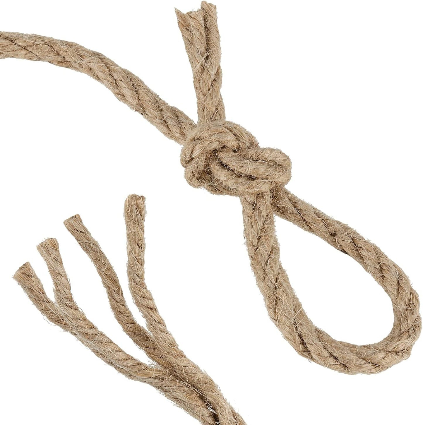 JOIKIT 5mm 492 Feet Jute Twine, Natural Braided Jute Rope, Twisted Hemp Rope for Crafts, Gardening, Bundling, Home Decoration