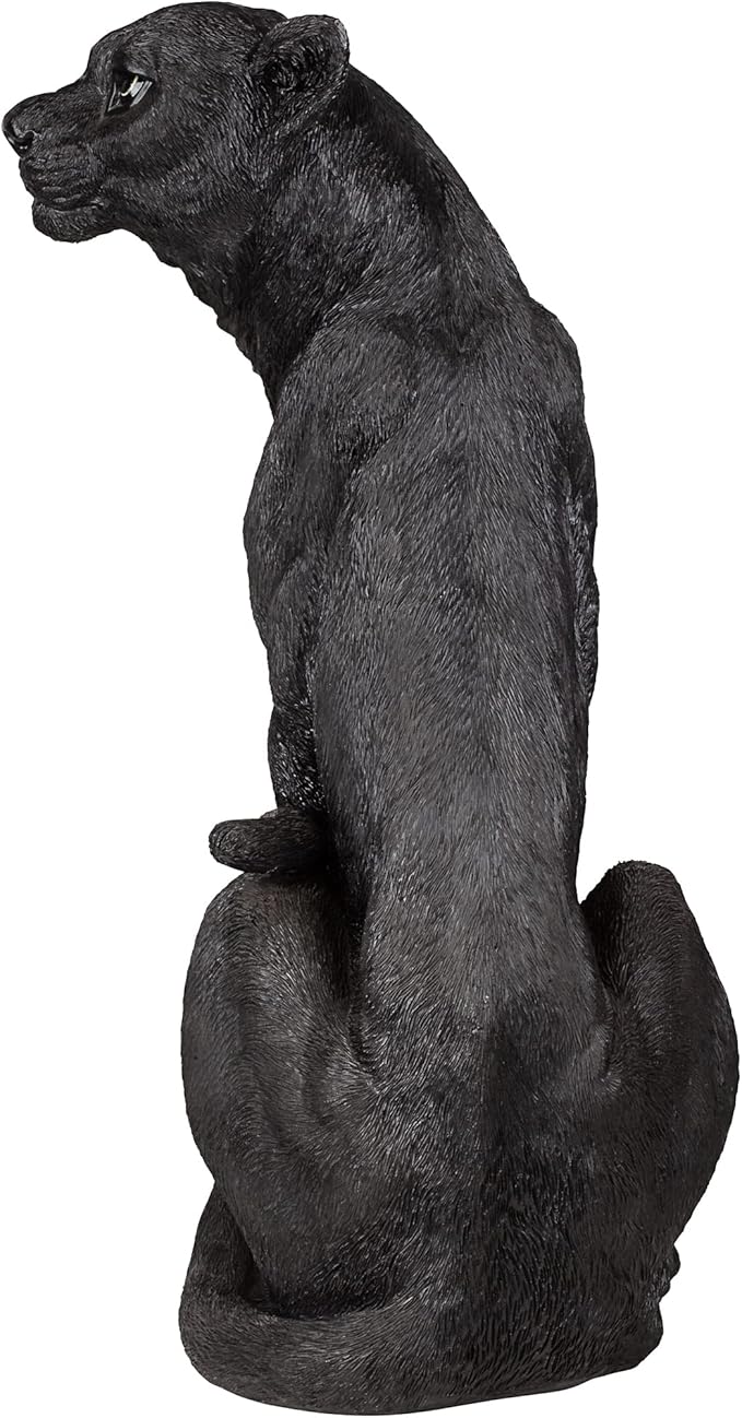 Design Toscano Pensive Panther Black Jaguar Statue