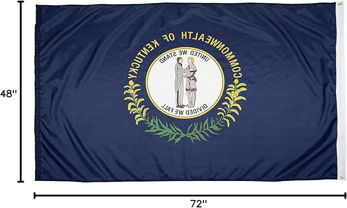 FlagSource Kentucky Nylon State Flag, Made in USA, 4x6'
