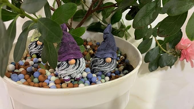 Mini Gnomes Figurines 5pcs,Gnomes Decorations for Home,Fairy Garden Accessories,Mini Garden Gnomes for Plant pots,Resin Little Gnomes for Fairy Garden,Dwarfs Statue for Fairy Garden-Yard-Home Decor