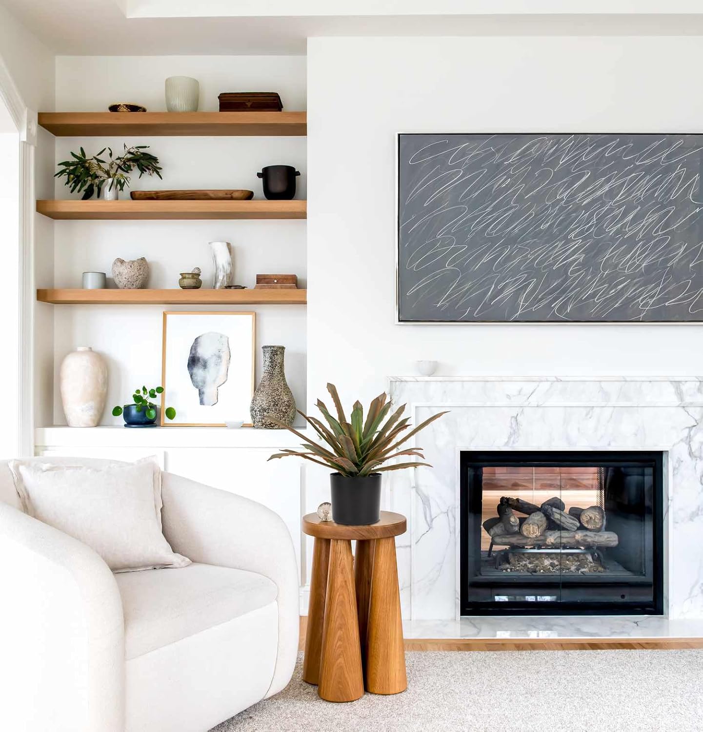 Briful Faux Plants Indoor 13 Inch Fake Potted Agave Plant Faux Tropical Plants for Home Office Porch Desktop Room Kitchen Decor Indoor Outdoor (Red)