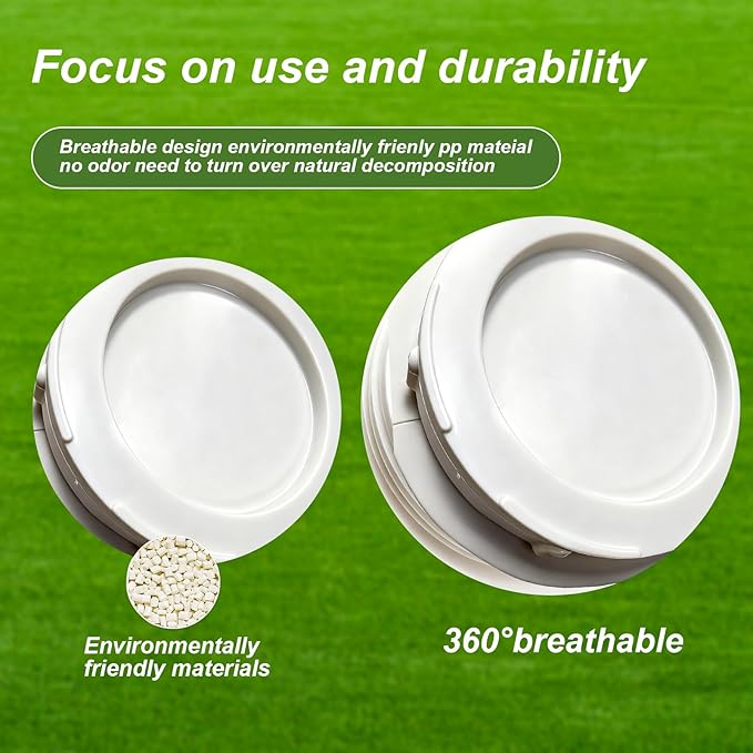 In-Ground Worm Farm Compost Bin with Holes and lid, mini Garden vermicomposting bin for composting Kitchen Food Waste, Suitable for Gardening and Vegetable Patches