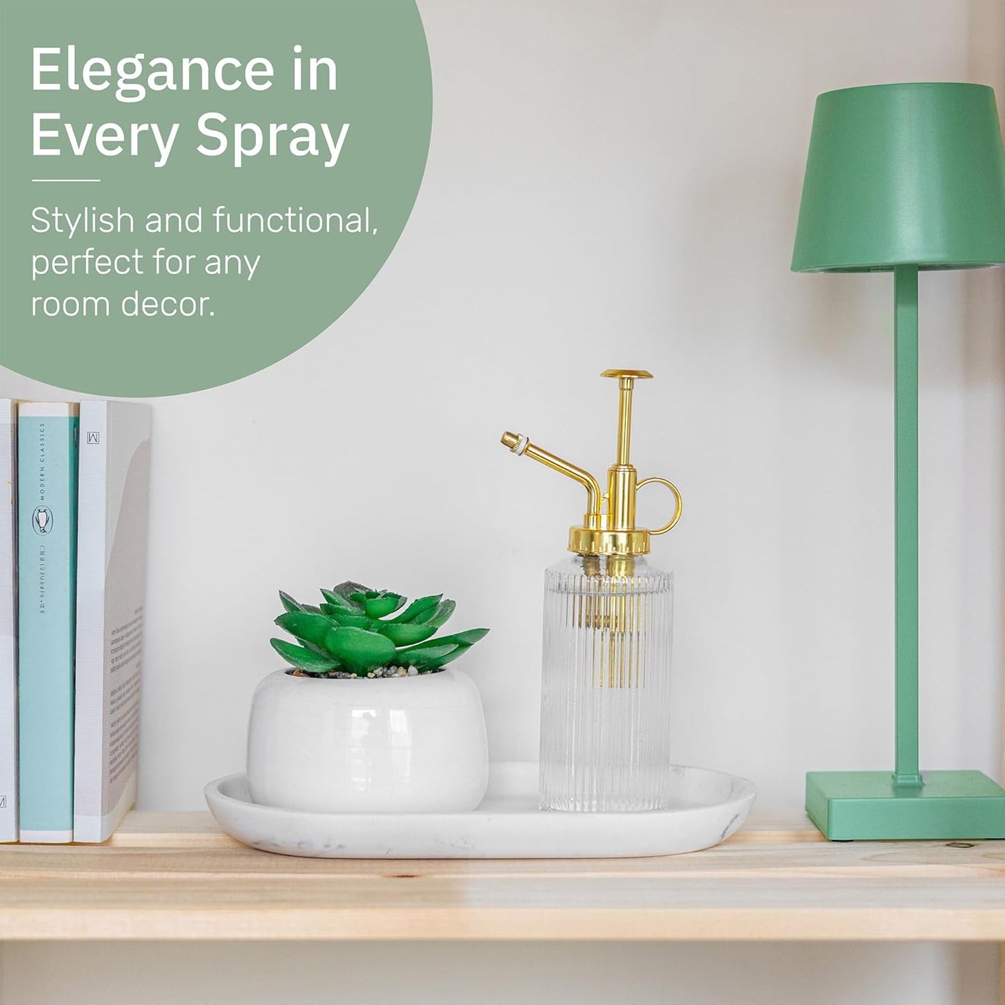 Glass Plant Mister for inside, Mister for Plants, Plant Sprayer Mister, Decorative Plant Mister Spray Bottle with Adjustable Nozzle for indoor plants (230ml/ 7.8oz) - Clear