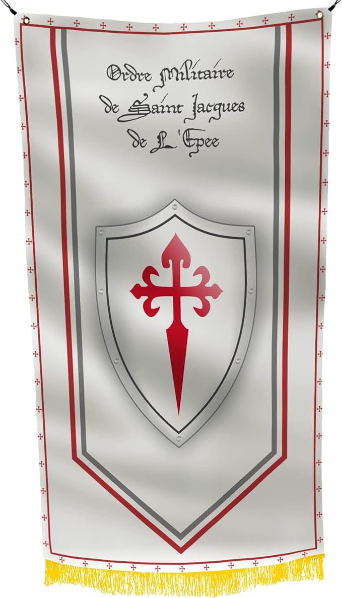 ORDER OF THE HOLY SEPULCHRE OF JERUSALEM CROSS 3x5 Feet Flag Banner - Vivid Colors Double Stitched 150D Quality Durable Decoration Banner - Easy Hanging Brass Grommets for Garden Flag, Outdoor Decor