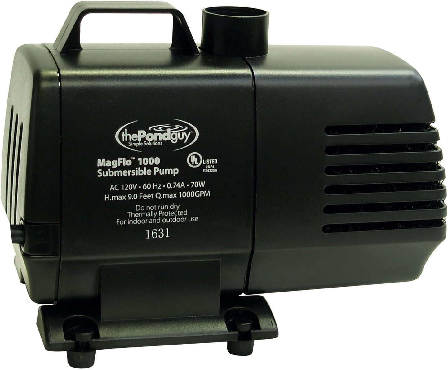 The Pond Guy MagFlo High-Efficiency Compact Pump for Small Water Gardens, Quiet Multi-Purpose System for Waterfalls, Fountains or Spitters, 2160 GPH