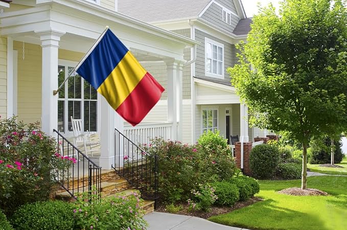 Romania Flag 3x5FT Romanian National Polyester Banner With 2 Grommets Fade Resistant Vivid Color For Patriotic Festival Events Party Decoration (Romania, 3x5FT)