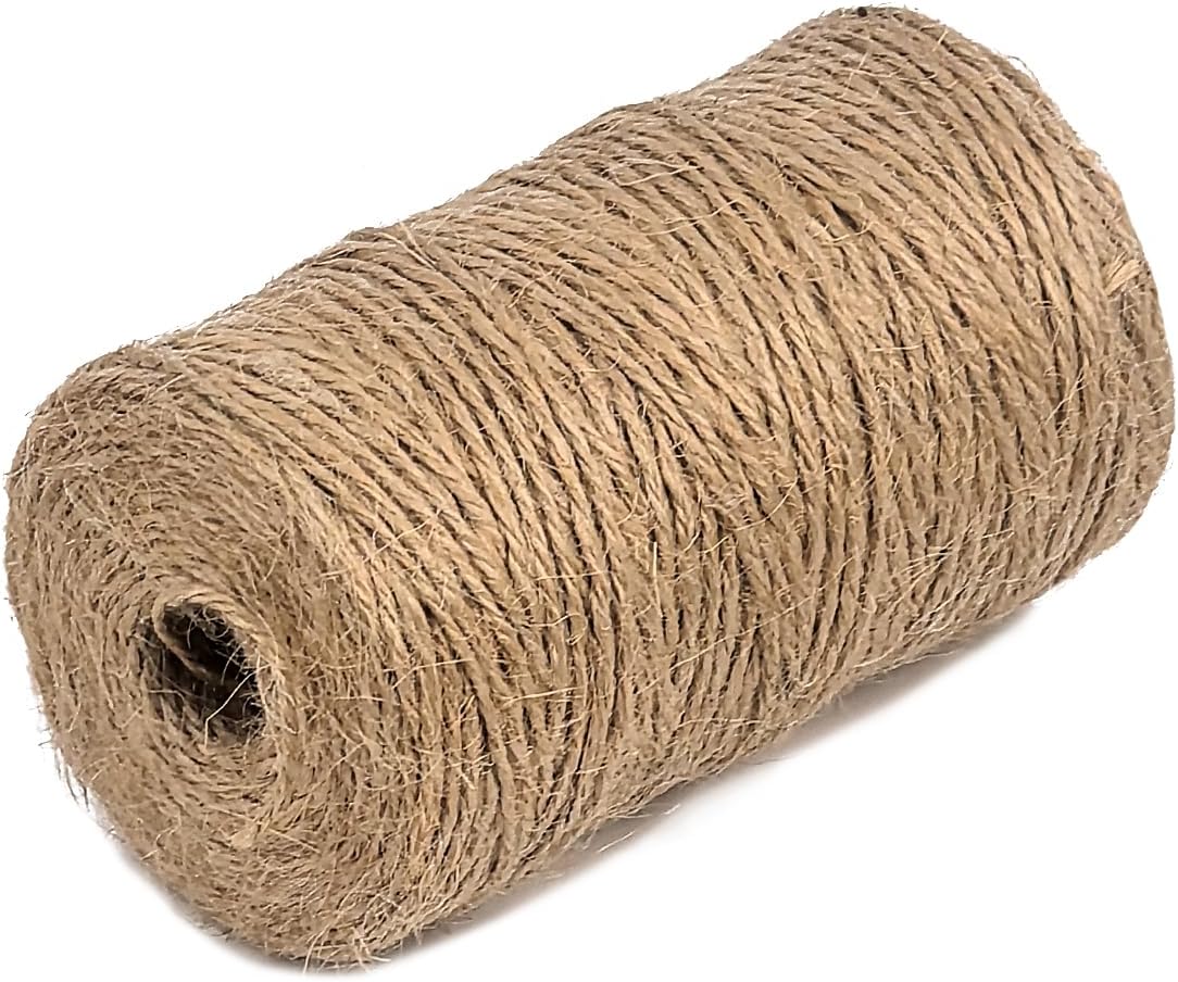 PerkHomy Garden Twine Strong Natural Jute 400 Feet Long Brown Twine for Gardening Tomato Climbing Plant Tie Floristry Crafts Gift Wrapping Packing Decor (Brown 2mm * 400feet)