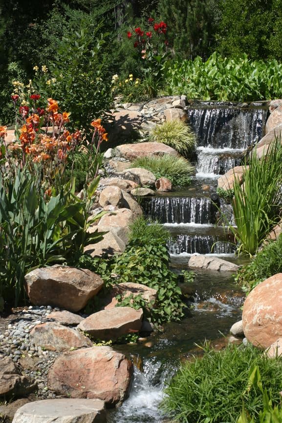 HALF OFF PONDS Pond Free Cascade 4100 Waterfall Kit with 10' x 25' PVC Liner and 4,100 GPH Pump - PVCPMDP6