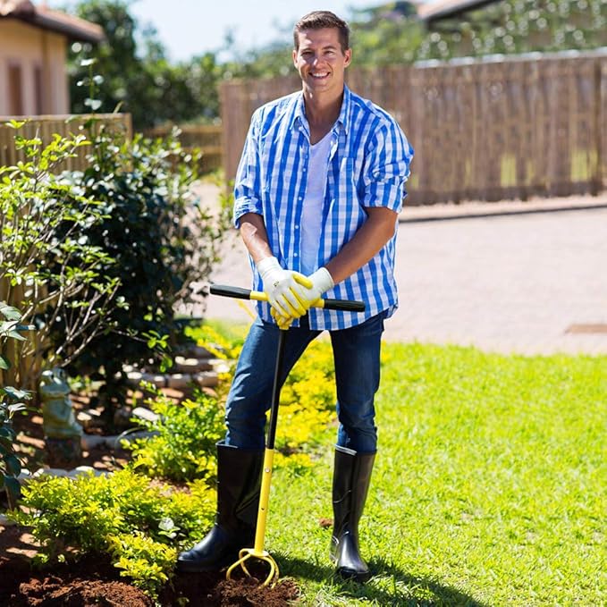 Manual Twist Tiller for Gardening, Garden Claw Hand Tiller with Ergomomic Handle, Steel Cultivator Tiller Lawn Aerator Soil Lossener for Gardening Bed and Plant Box