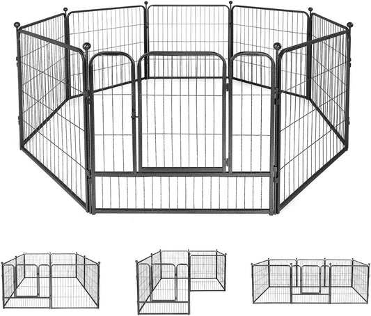 Fencer Wire Decorative Wire Fence, Panel Decor, Heavy Duty Iron Landscape Patio Flower Bed Animal Barrier Border Edging Section, Foldable Garden Fence for Yard for Dog Outdoor, 32 Inch x 21 FT