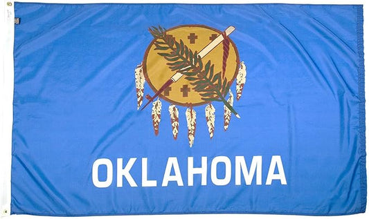 FlagSource Oklahoma Nylon State Flag, Made in USA, 4x6'
