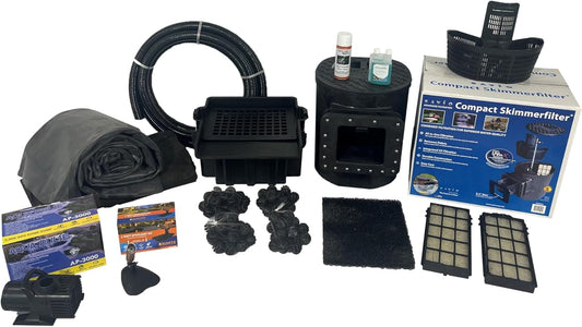 HALF OFF PONDS Savio Select 3,000 GPH Submersible Pump Pond Kit with 15' x 25' EPDM Rubber Pond Liner for Water Garden & Koi Pond