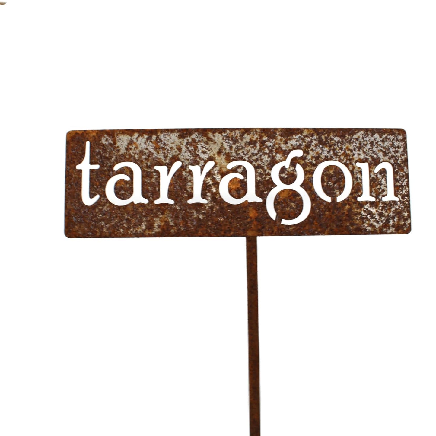 Classic Metal Garden Markers 19 Inches Tall (tarragon, Naturally Rusted)