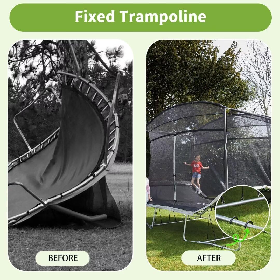 Ground-Stakes-Heavy-Duty-12 inch, U-Hook Rebar Stakes Black Coated Anti-Rust 16pcs Garden Stakes Metal Ground Anchors for Garden Dog Fence Chicken Coop Christmas Decorations Deer Fence