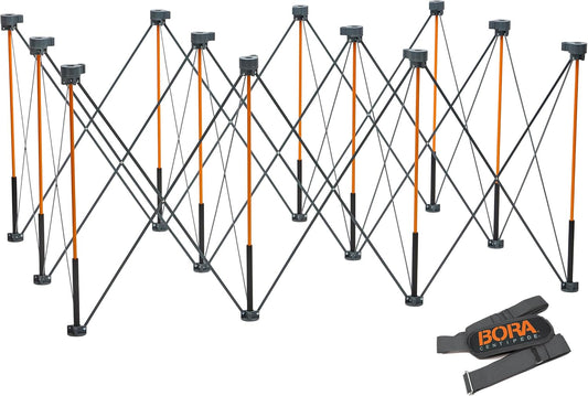 BORA Centipede CT12 36 inch Tall Portable Folding Workstand with Carry Strap, Collapsible Workbench, Construction Table, Support, Sawhorse, 4Ft X 6Ft, 36 inch Work Height, 4500lb Weight Capacity