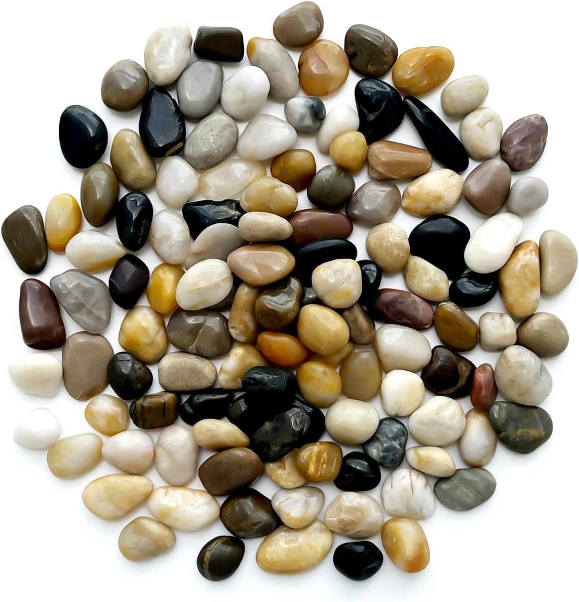 River Rocks 10 Lbs,0.4-1.2 Inch Pebbles for Indoor Plants, High Polished Stones for Garden Landscaping, Smooth Gravel Filler for Outdoor Plants, Succulents, Fish Tank and Vases
