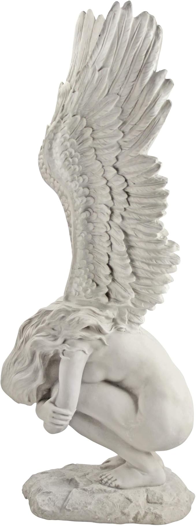 Design Toscano Remembrance and Redemption Angel Religious Indoor/Outdoor Garden Statue, Large 30 Inch Tall, Cast Stone Resin, Antique Stone Finish