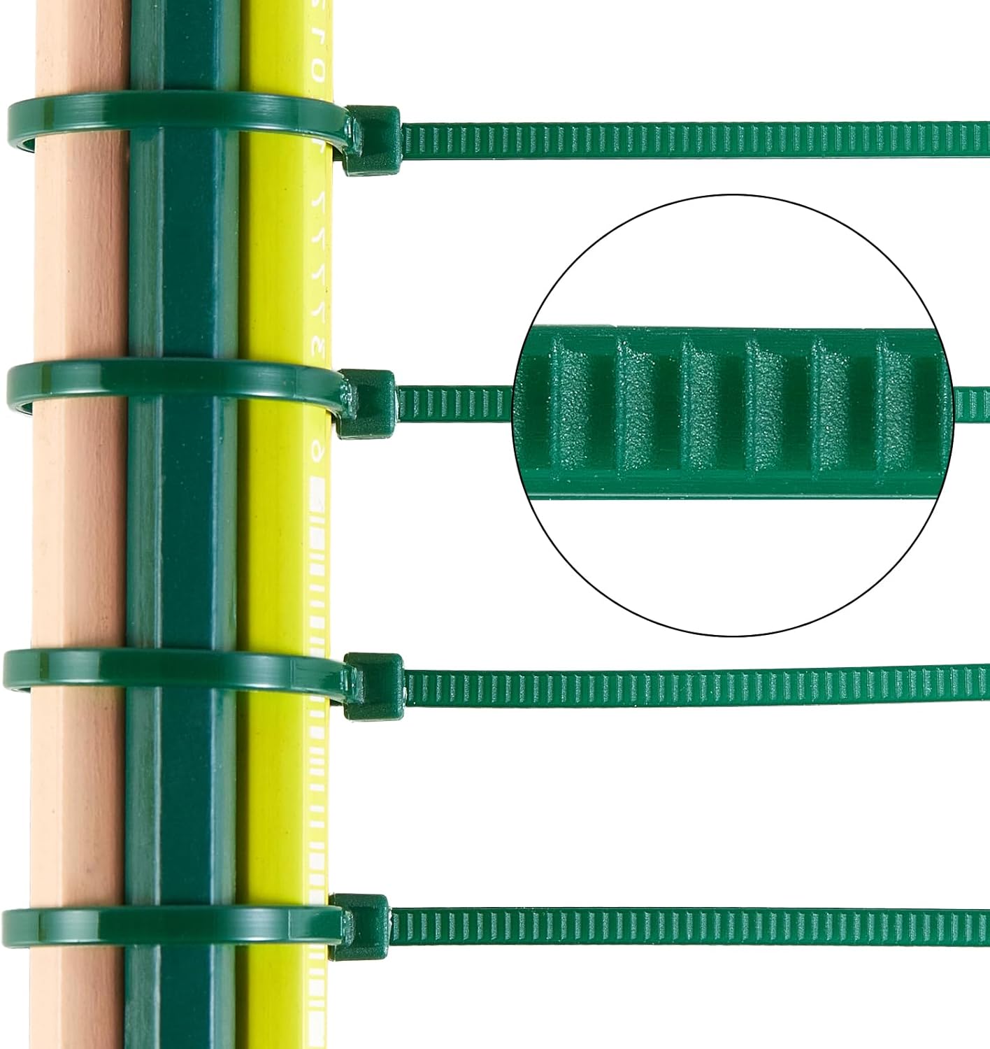 Green Zip Ties 6 inch 3mm Dark Green Nylon Garden Cable Zip Ties Self Locking Cable Ties Twist Ties, Multi-Purpose Cable Tie(100 Pcs)