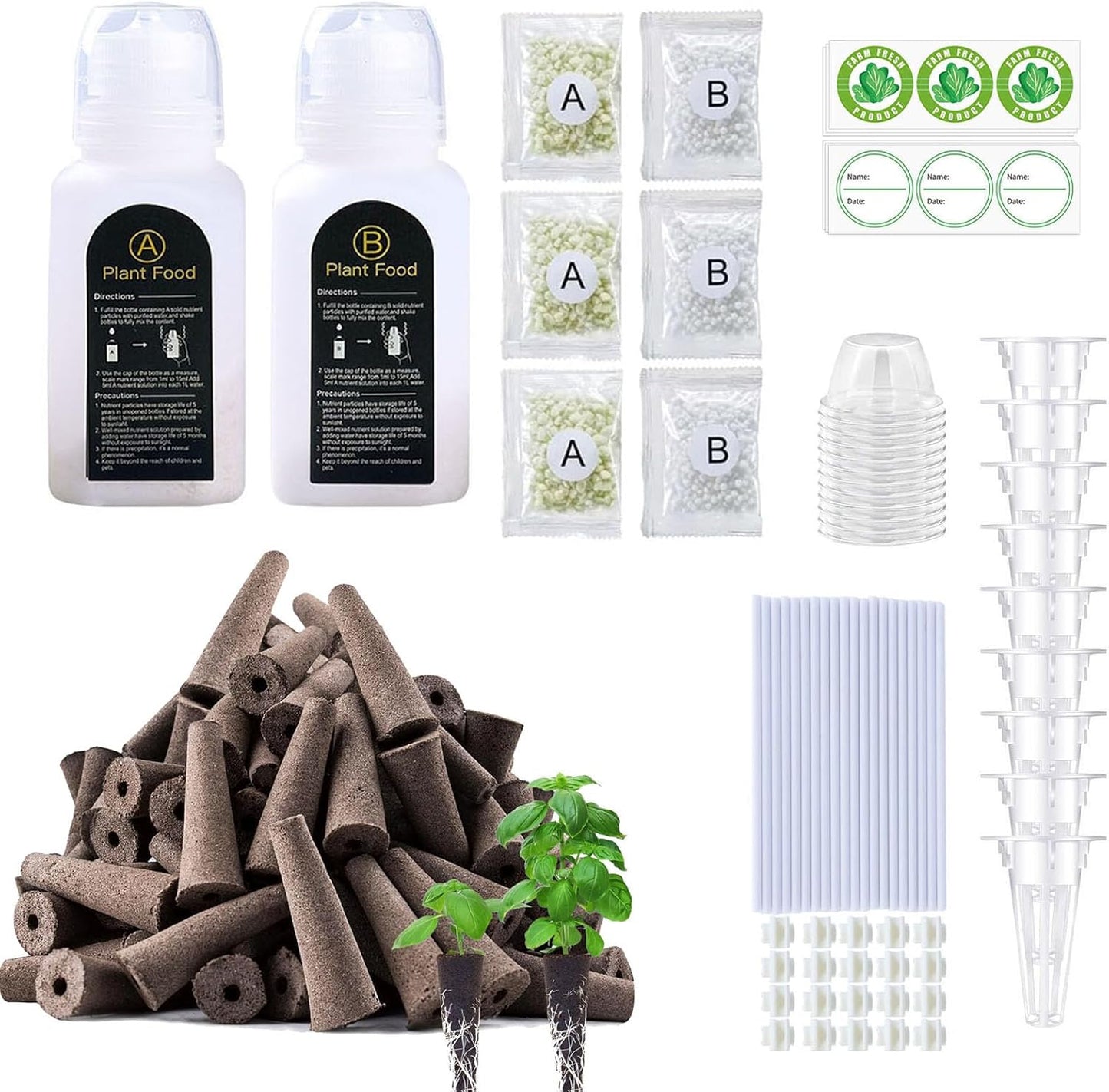 Grow Sponges for Hydroponics, Supplementary Accessory kit Compatible with Aerogarden and Most Hydroponics Growing System