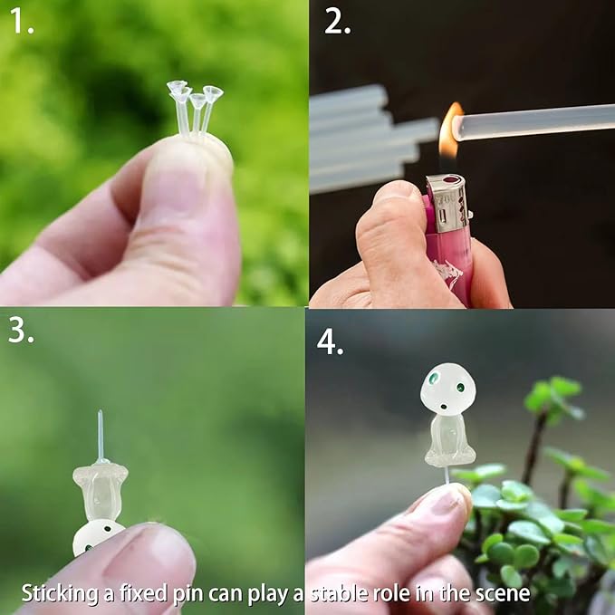 BEZALEL Glow in the Dark Tree Spirits, 49 Pcs Luminous Elves Tree Ghosts Figurines Kit, Mini Glow Fairy Garden Accessories Outdoor with Mini Mushrooms for Garden Bonsai Succulent Terrarium Decorations