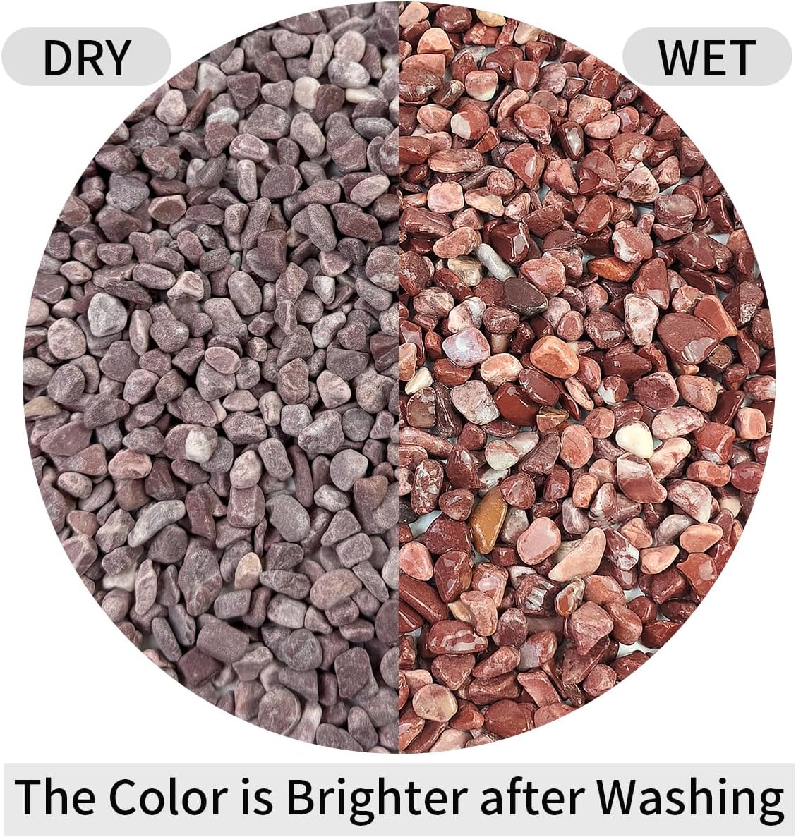 5 lbs Succulent and Cactus Pebbles for Indoor Plants, 3/8 Inch Pea Gravel Decorative Red River Rocks for Plants, Vases, Terrarium, Aquarium, Potted Top Dressing and Outdoor Landscaping Stones