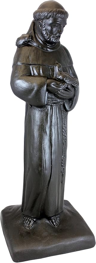 Emsco Group 92230 29" Saint Francis Garden Statue, Bronze