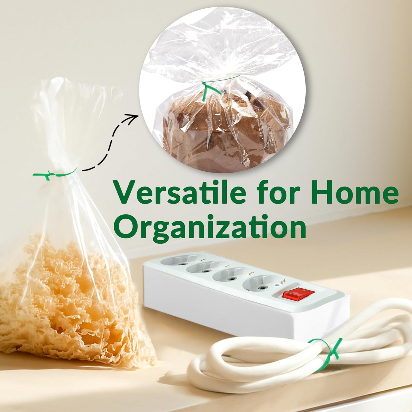 Gardzen 300 pcs 5" Twist Ties, Reusable Coated Wire Plant Ties, Ideal for Sealing Plastic Bags, Bread Bags, Organizing Cords, Gardening Activities