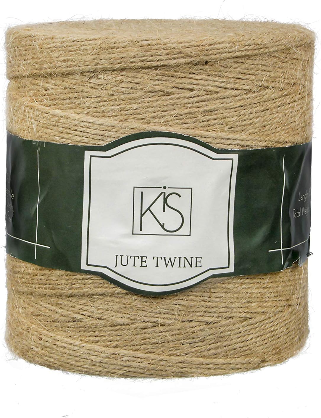 Premium Natural Jute Twine 1500 Feet 2mm - Smell Free 3 Strand, DIY Projects, Crafts, Decoration, Hobby, PET Friendly, Gardening Yarn - String - Rope