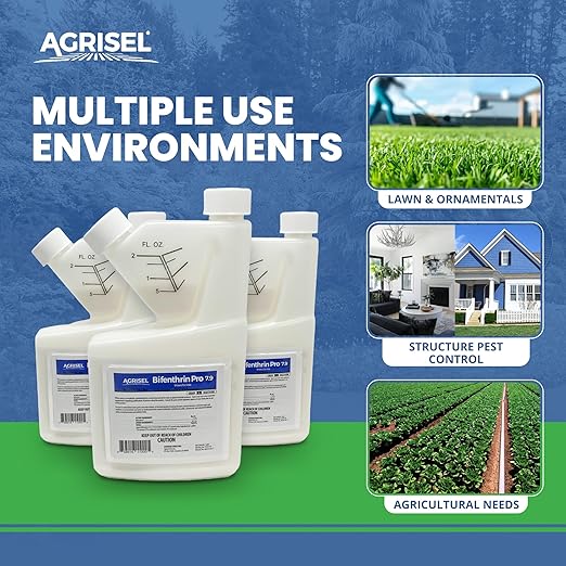 Bifenthrin Pro 7.9, Insect Control, Safe for Plants & Crops, Insecticide, Effective Against 125+ Insects, Includes 3-Pack of Agrisel Protective Gloves, 1 Gallon