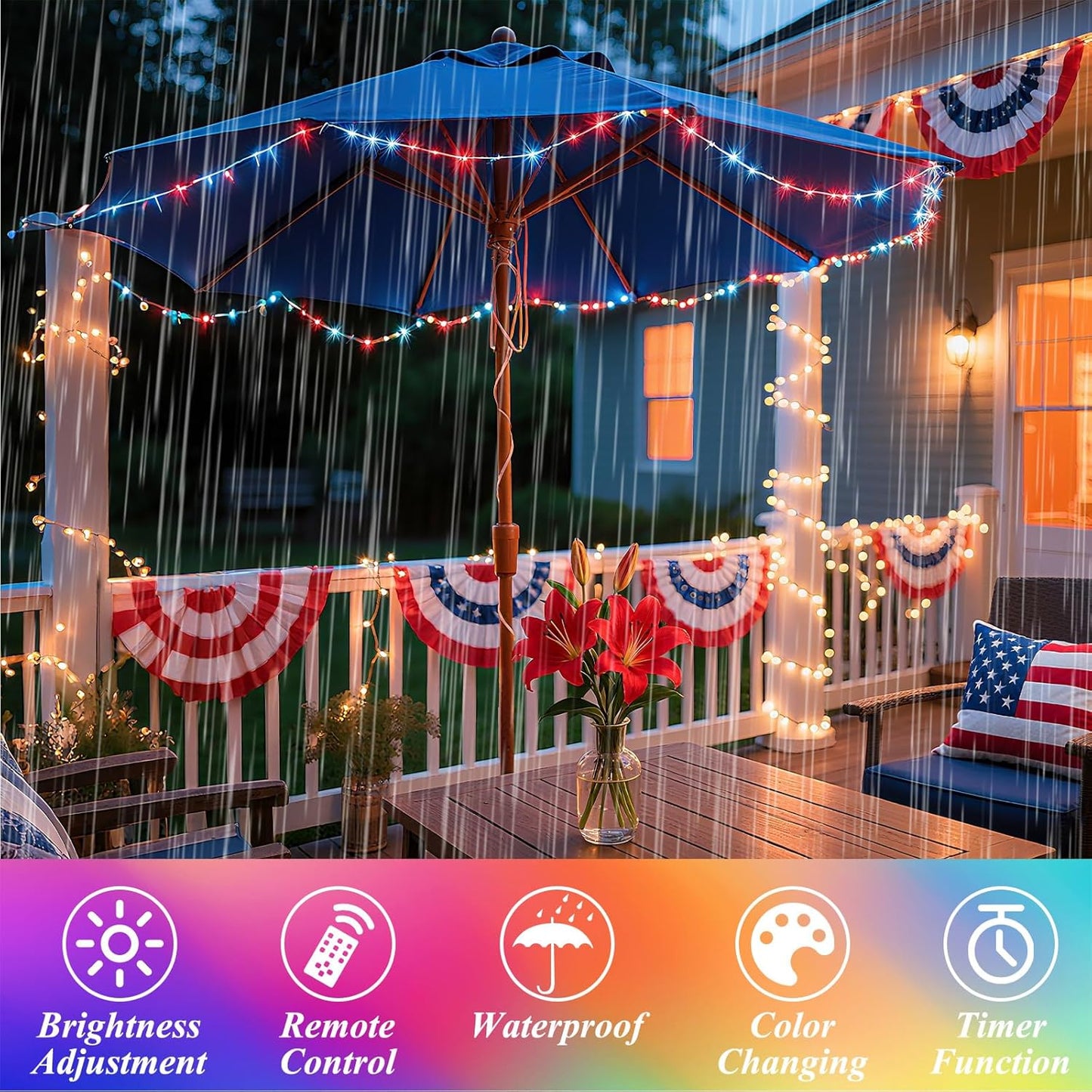 400 LED Christmas Fairy Lights Color Changing, 131 FT 35 Colors String Lights with Remote Silver Wire, Waterproof Fairy Light Plug in for Halloween Xmas Party Bedroom Wedding Indoor Decor