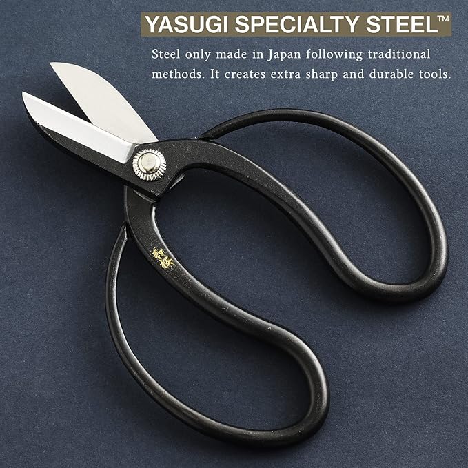 Wazakura Koryu Flower Arrangement Ikebana Scissors 6.5 in (165mm) Made in Japan, Floral Arrangement Hasami, Japanese Kado Tools - Yasugi Steel Koryu Scissors