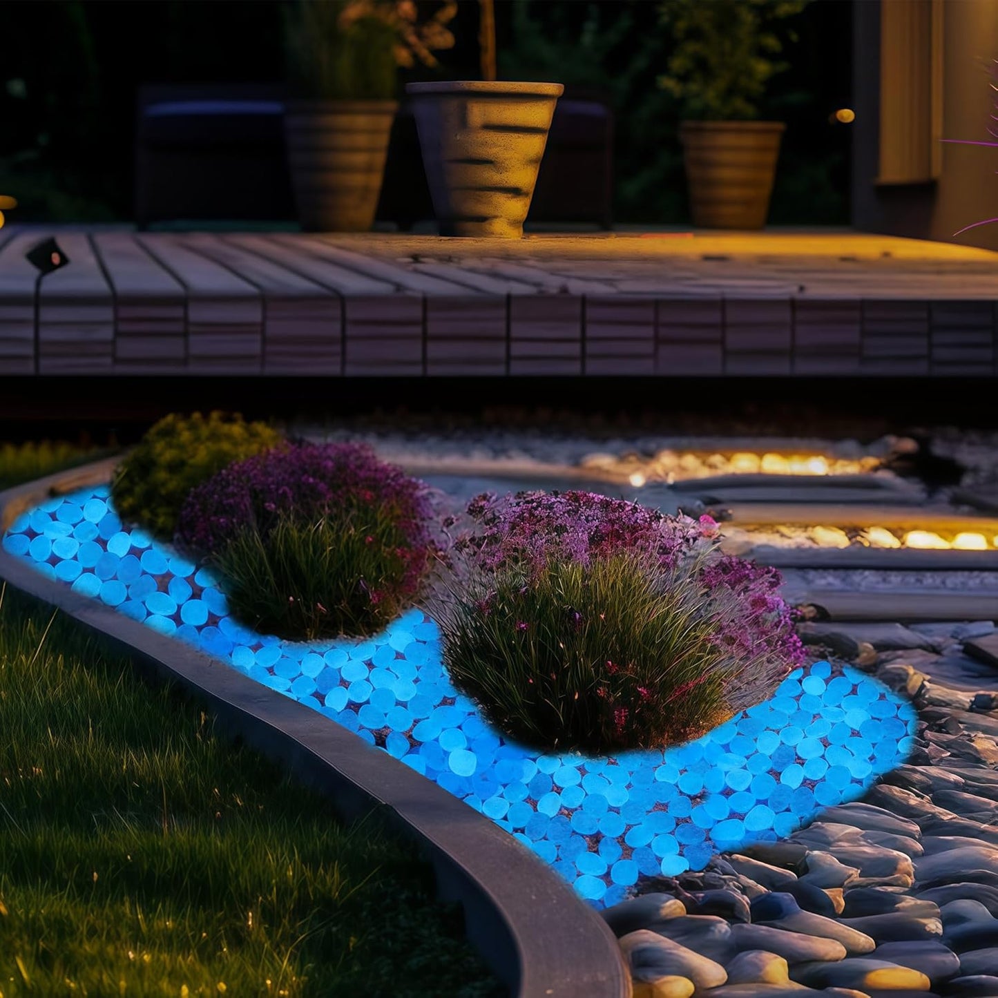 Glow in The Dark Fish Tank Rocks,Glowing Rocks Stones Resin Glow in Dark Pebbles for Outdoor Garden, Fish Tank, Aquarium, Landscaping,Driveway Decoration,White 11 oz