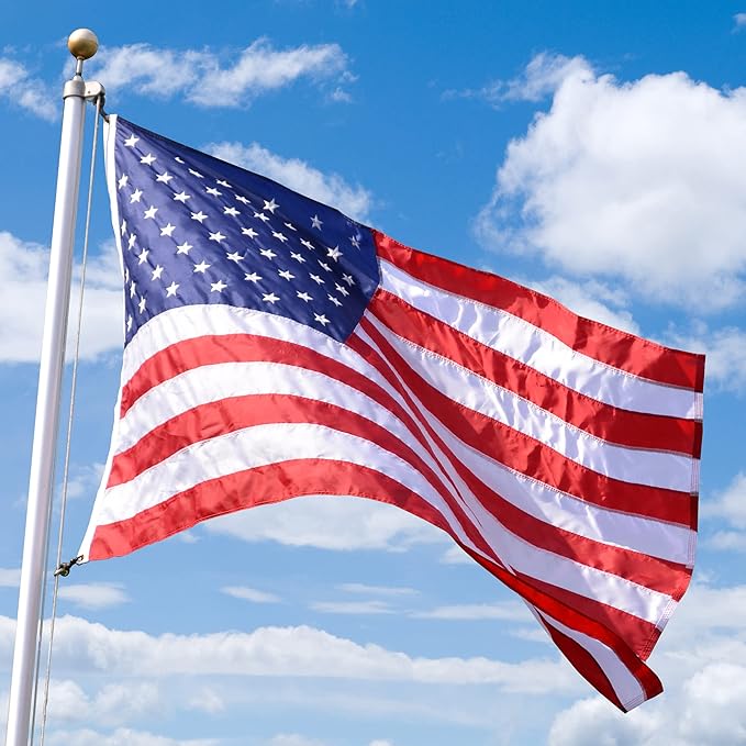 Valley Forge American Flag - 100% Made in The USA - 5' x 8' ft - Koralex II 2-Ply Polyester - Sturdy, Durable and Patriotic - Great for Gardens, Homes, Patios and Cars Flag