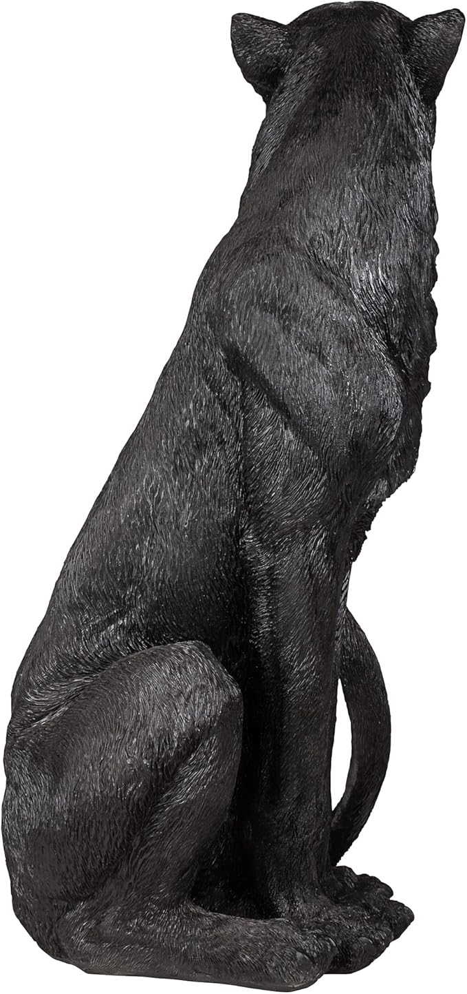 Design Toscano Pensive Panther Black Jaguar Statue
